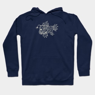 Abstract Fish Drawing Hoodie